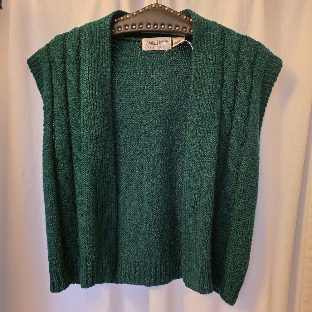 Vintage Vest, Emerald Green Small
